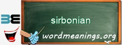 WordMeaning blackboard for sirbonian